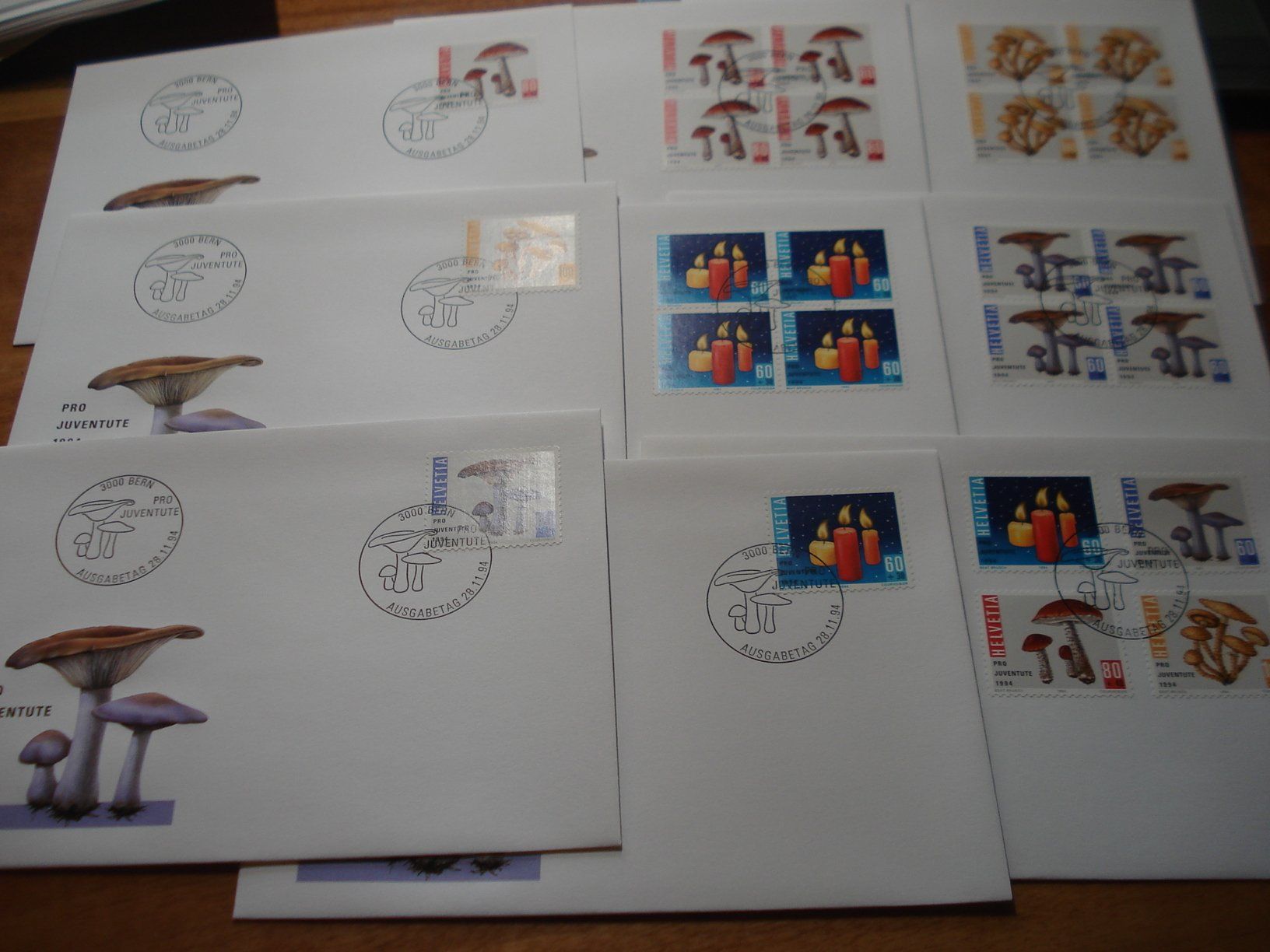 Tous les timbres: Pro Juventute 1994, FDC Satz, Einzel + 4erblock – D'occasion à Niederwil AG par morostahu