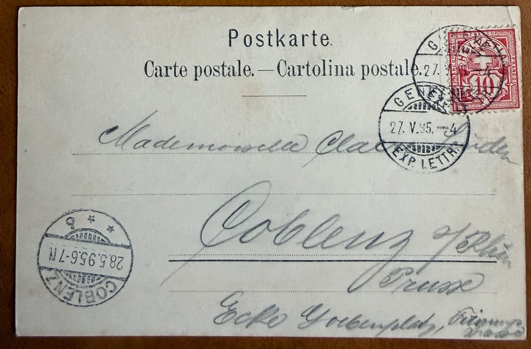 Cartoline postali: Barque sur le Léman 1895 – Usato da Lutry venduto da Ediego 1