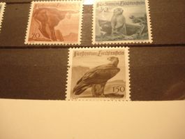 Liechtenstein 1947, Satz Jagd II, * Erstfalz