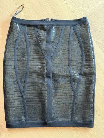 Leger Babe Black Crocodile Skirt, Size M. NEW!
