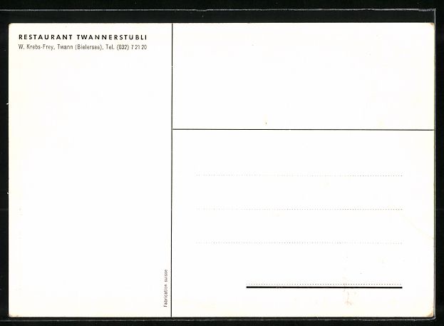 Cartoline postali: AK Twann, Restaurant Twannerstübli – Usato da Berlin venduto da bartko-reher 1