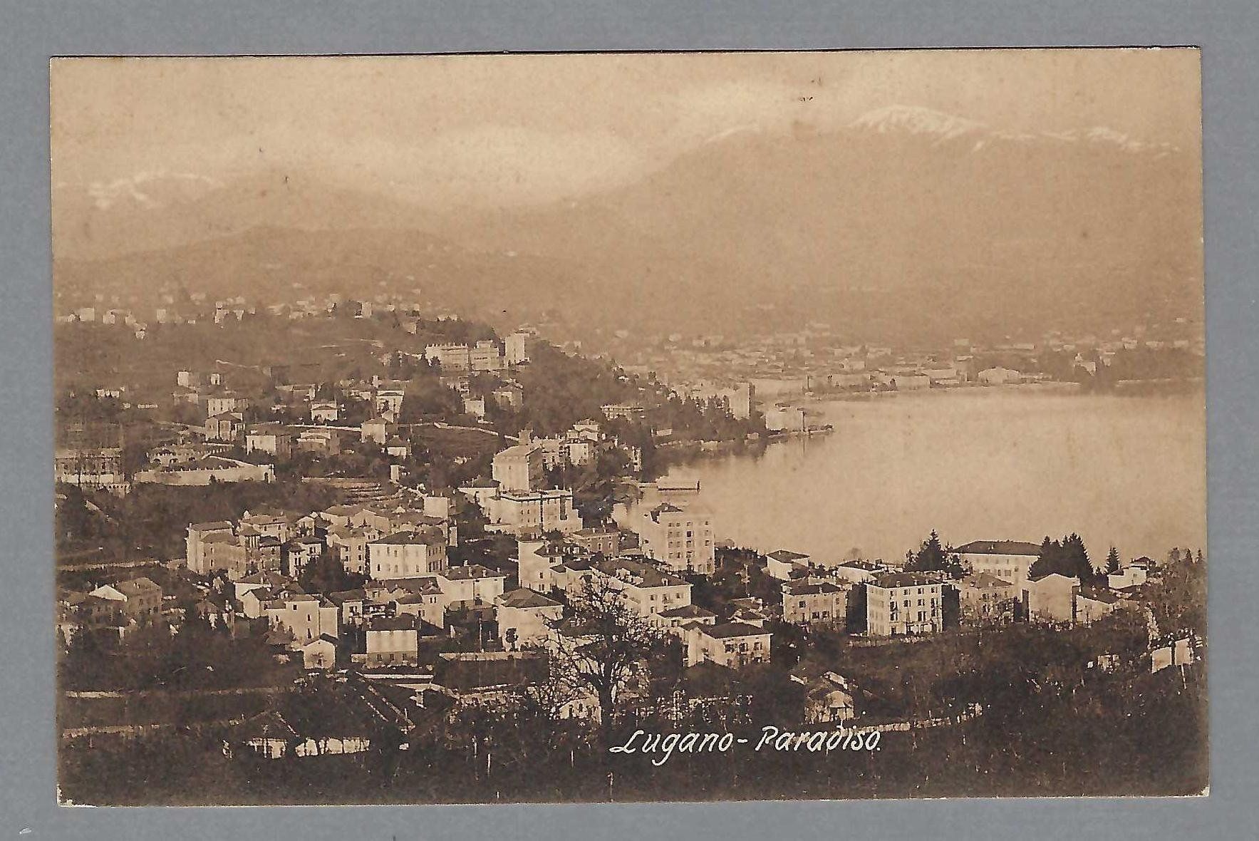 Cartoline postali: 1907, LUGANO - PARADISO, PANORAMA – Usato da Pura venduto da ulisse1957