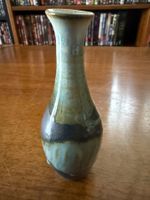 Keramik Vase bunte Glasur 15 cm guter Zustand