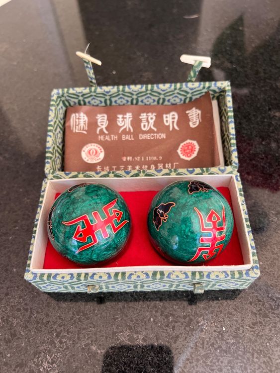 Vintage-Set chinesischer Baoding Health Stress Kugeln (Gebraucht) in ...