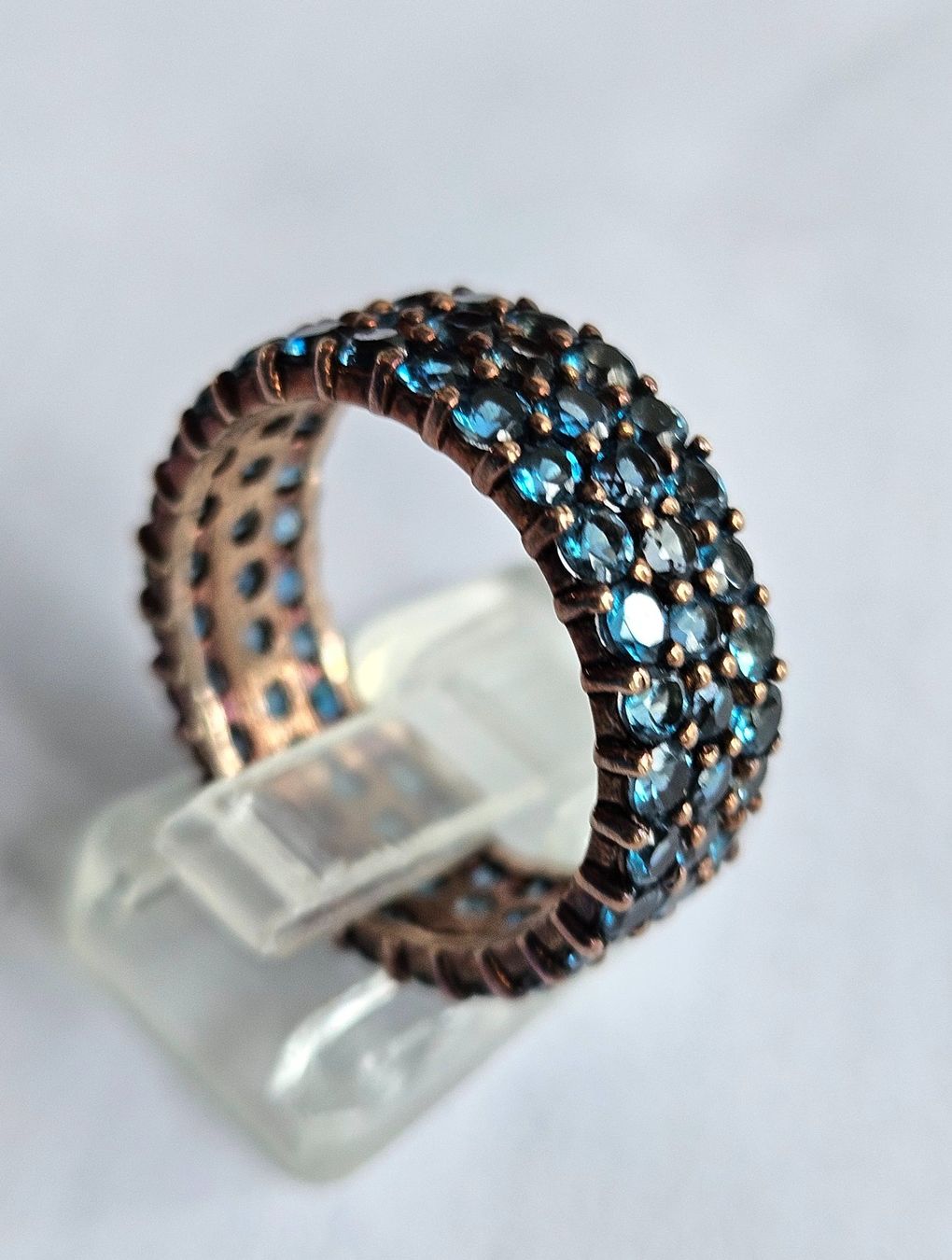Anelli: Ring mit blauen Steinen Silber Grösse 61 – Nuovo (secondo la descrizione) da Zürich venduto da adriben 6