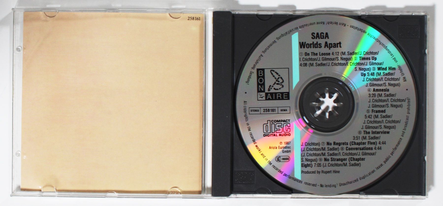 CD: CD - SAGA - WORLDS APART 1. CD Auflage 1987 – Usato da Brüttisellen venduto da Collector-Corner 1