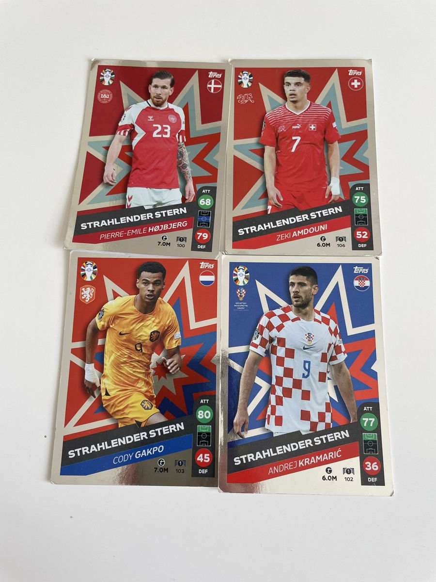 Topps Carte collezionabili: Topps EM 2024 "Strahlender Stern" Karten, 4er Set! – Usato da Rehetobel venduto da rud_7gsk