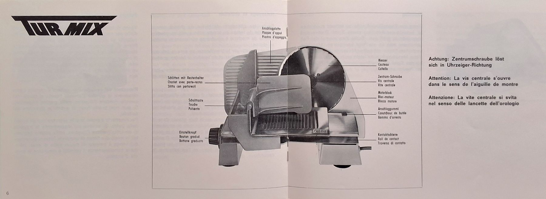 Turmix Küchengeräte: Aufschnittmaschine TURMIX – Gebraucht aus Oftringen von Waltereg 5