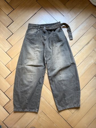 ZARA - Baggy Jeans braun-grau 40
