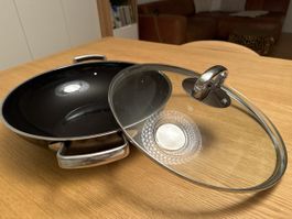 Silit Wok Pfanne Silargan mit Glasdeckel 32cm gut erhalten
