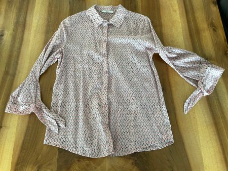 Leichte rosa Bluse mit Blütenprint, Grösse S, edc
