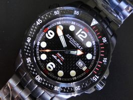NOS - Stingray Date Deep Sea Skin 1000ft Diver/Taucheruhr 2h