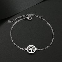 Edelstahl Armband mit Lebensbaum Anhänger in SILBER