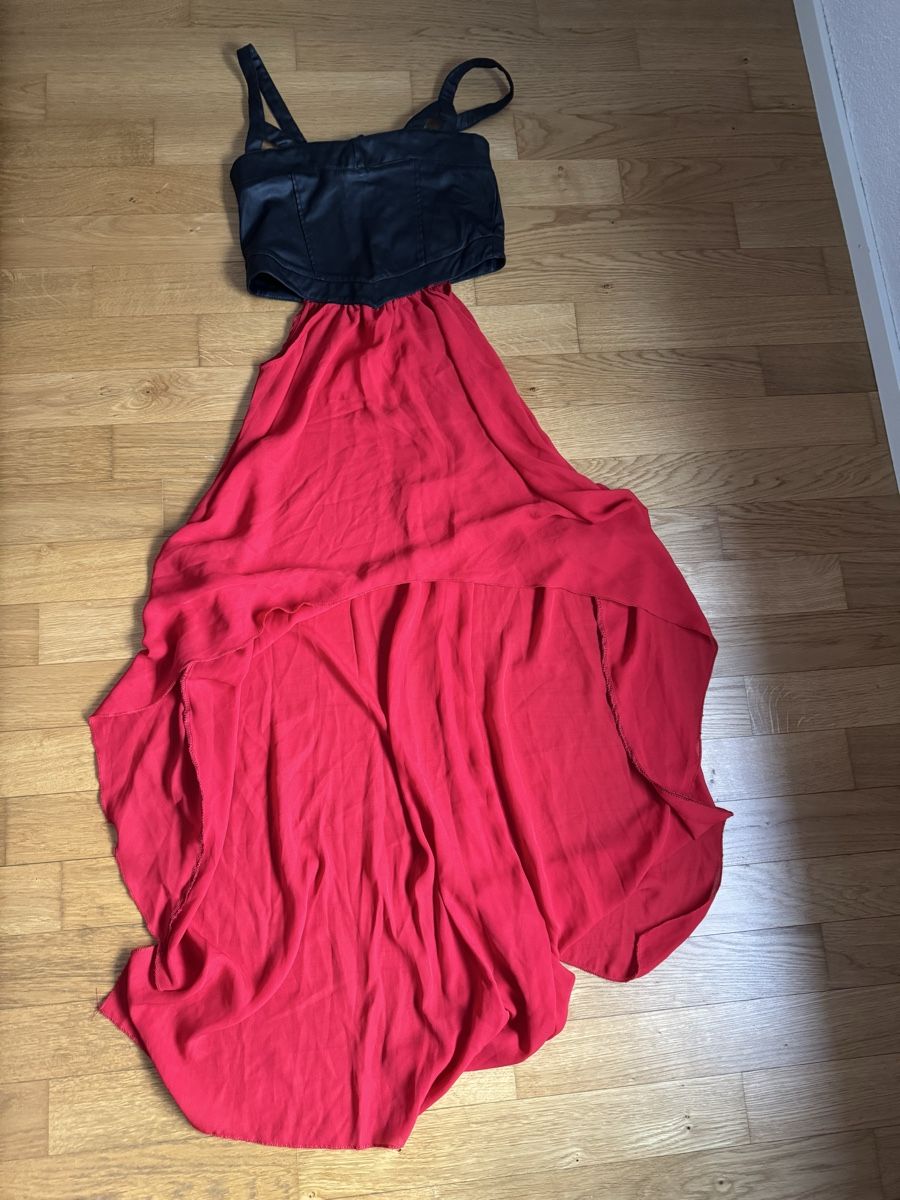 Vestiti: Wunderschönes Kleid rot / schwarz Kunstleder Gr. S – Usato da Wittenbach venduto da Apicel 2