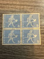 Schweiz Briefmarken 5 Rappen Marke Viererblock Rarität top