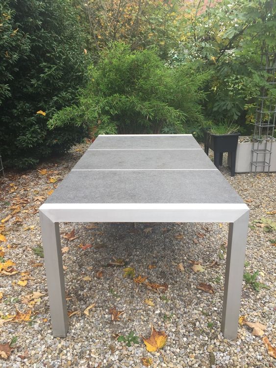 Wetterfester grosser Gartentisch mit Granitplatten Kaufen auf Ricardo