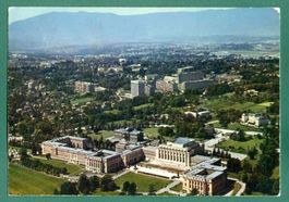 Genève, Palais des Nations, vue aérienne, 1973, gelaufen