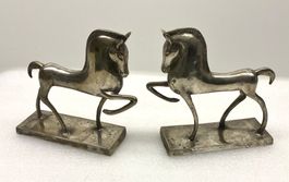 Design-Klassik: 2 spezielle Pferde-Rössli Skulpturen - Guss