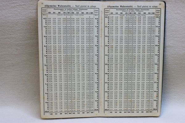 Bücher: Seltene Antike Kubik Tabellen 1899 – Gebraucht aus Thun von Amye 1