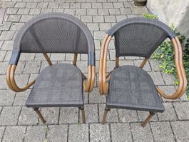 Beliani Gartenstuhl-Set Caspri aus Aluminium.
