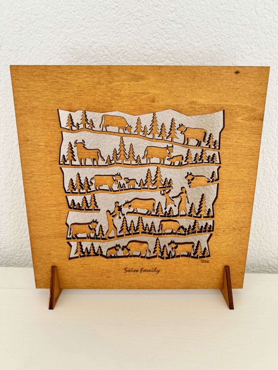 Poster & Bilder: Holzbild hellbraun / orange – Neu (gemäss Beschreibung) aus Rorschach von fla_62jm