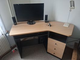 Computertisch Eckschreibtisch Holzoptik