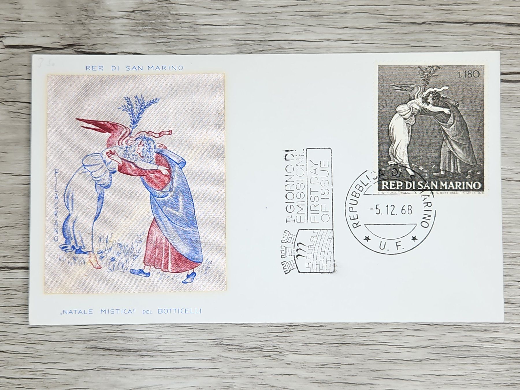 Tutti i francobolli: CL05 Enveloppe + Timbre Saint Marin 1968 – Usato da Cousset venduto da Patrick_Collections