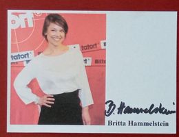 Britta Hammelstein Autogramm signiert Fotopostkarte 10x15cm