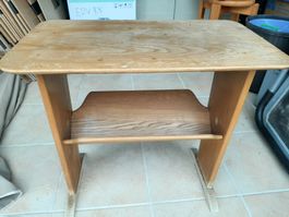 Beistelltisch Holz natur Ablagefach Gebrauchter Zustand