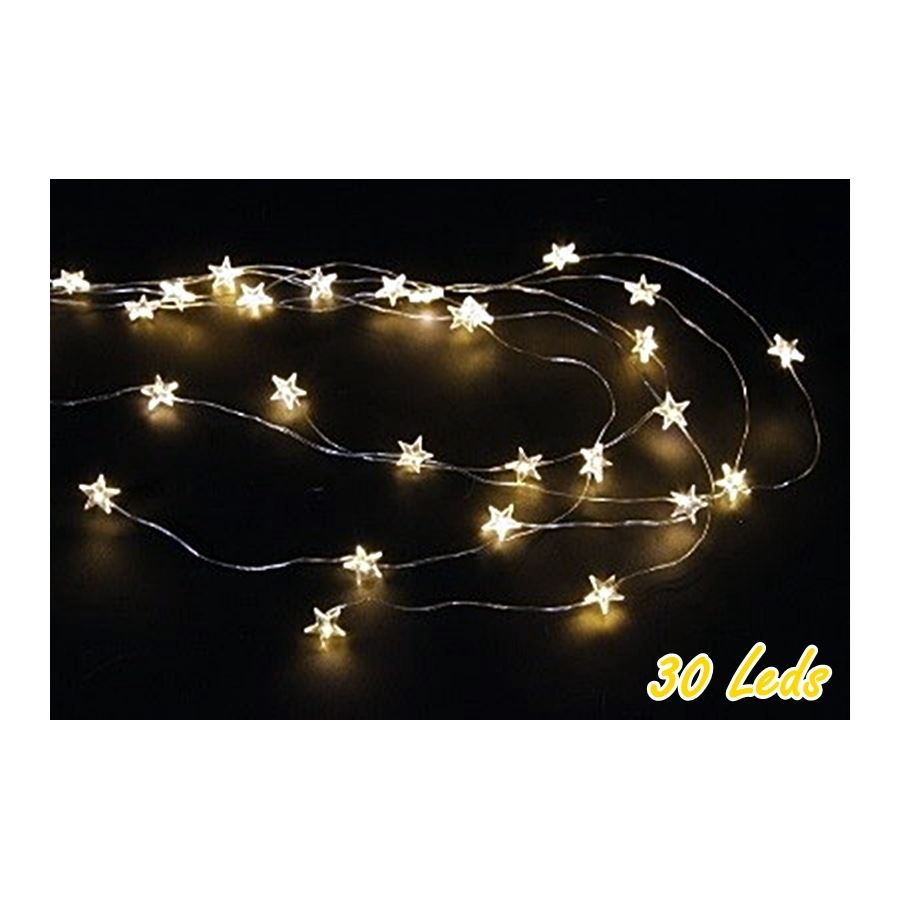 Ghirlande e barre luminose: Lichterkette 30 Led mit Sternen, L 100cm – Nuovo e nell'imballaggio originale da Wettingen venduto da Swala