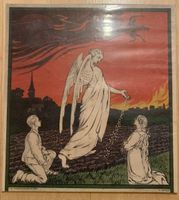 Altes Bild auf Karton