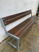 Gartenbank, Parkbank, Sitzbank Holz Metall (verzinkt)