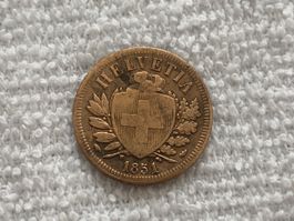 2 centimes/rappen 1851