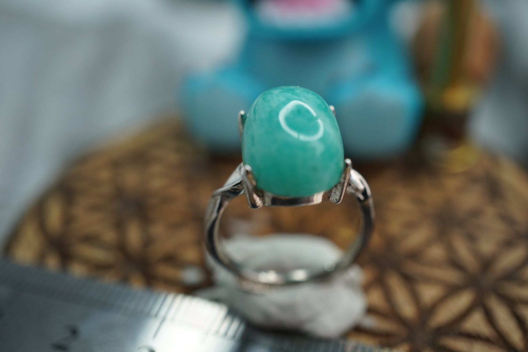 Minerali & Pietre curative: Amazonit     ring Grösse  Variabel     (Räumung!) – Nuovo e nell'imballaggio originale da Eschenbach SG venduto da topstone 2
