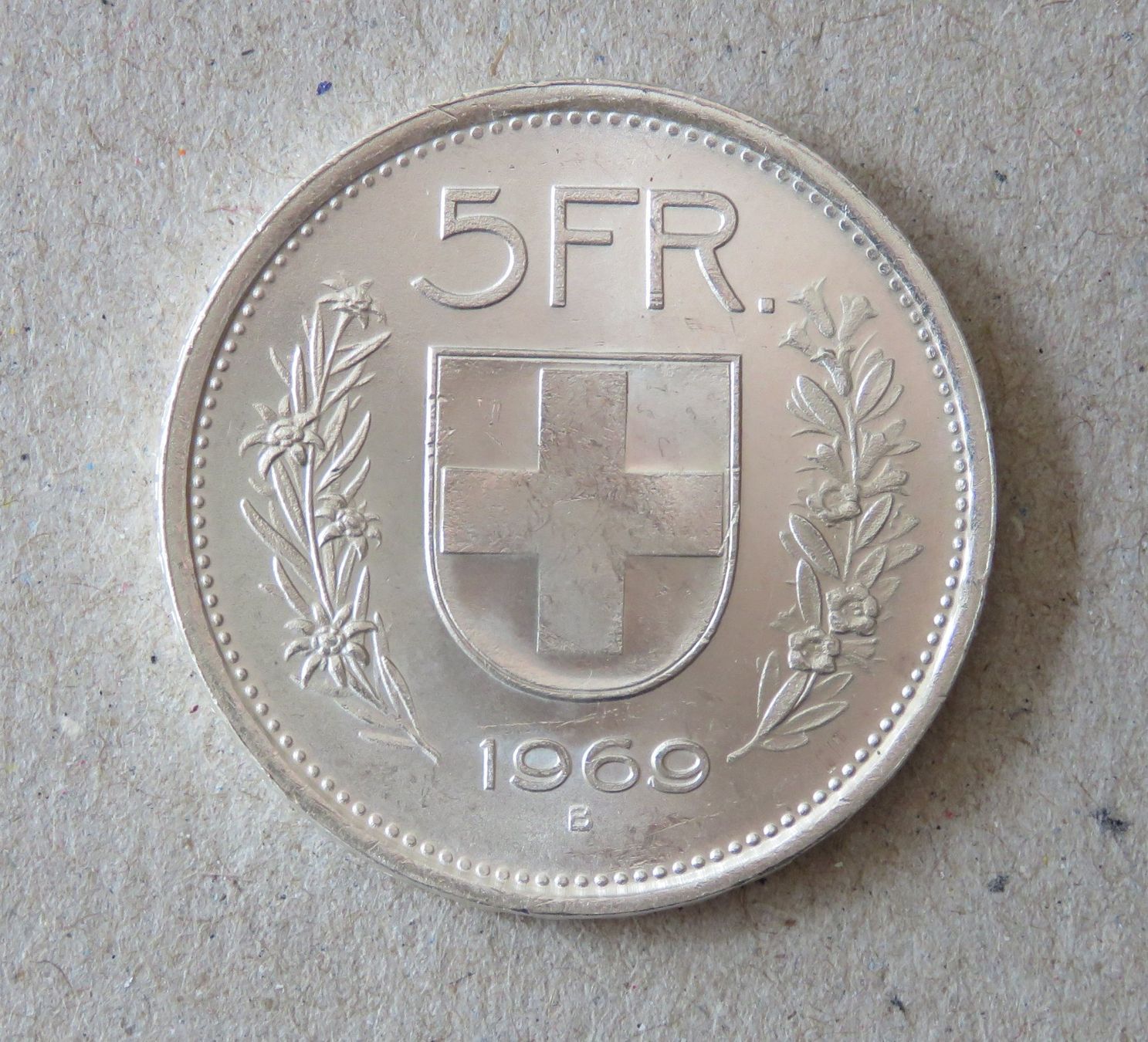 Tutti le monete: Fr. 5.-  1969  Silber – Usato da Kreuzlingen venduto da Koi4