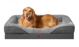 Orthopädisches Hundebett Grosse Hunde, 106.5x76x18.5 cm Grau