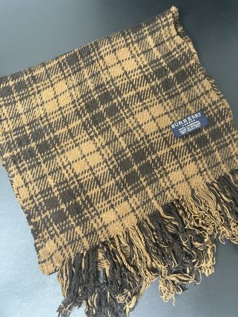 Écharpe Burberry Laine carreaux Beige/Noir