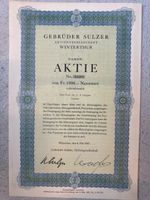 Gebrüder Sulzer Aktie Nr.34203  von 1947