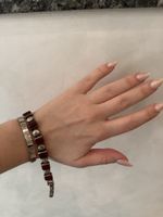 Armband echtes Silber Karneol Steine
