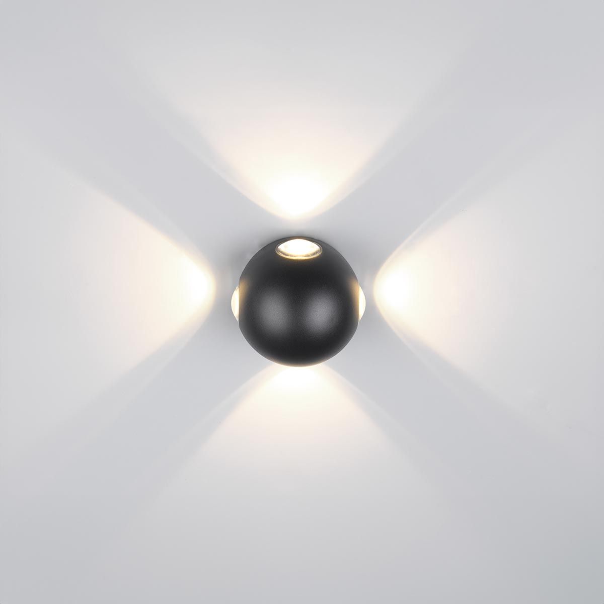 Lampade: LED Aussen Wandleuchte, Schwarz, 10 cm Ø – Nuovo (secondo la descrizione) da Kreuzlingen venduto da Smart-Light 3