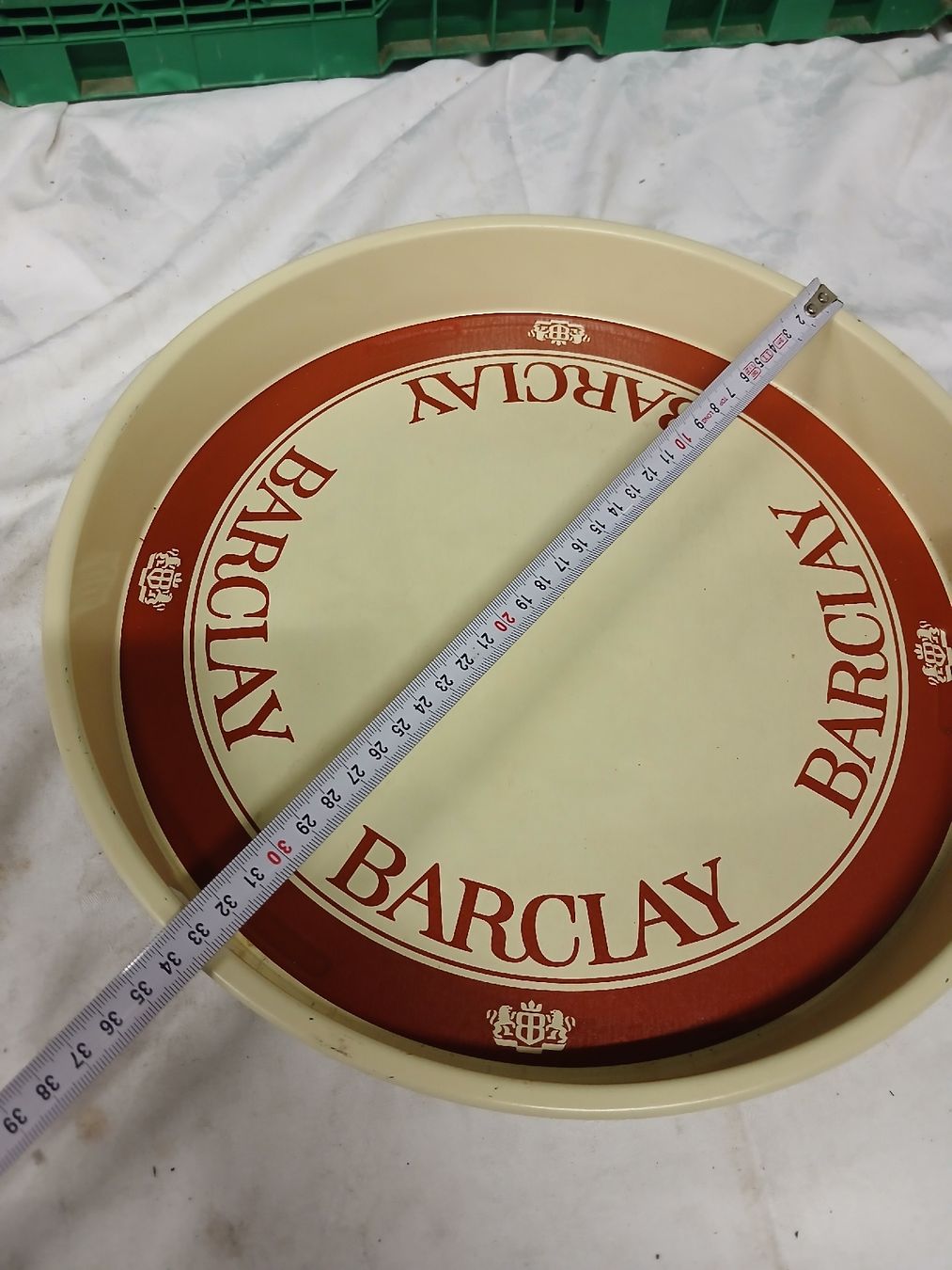 Sottobicchieri: Barclay Serviertablett rund beige ca 38 cm Durchmesser – Usato da Belp venduto da Guadalupe84 2