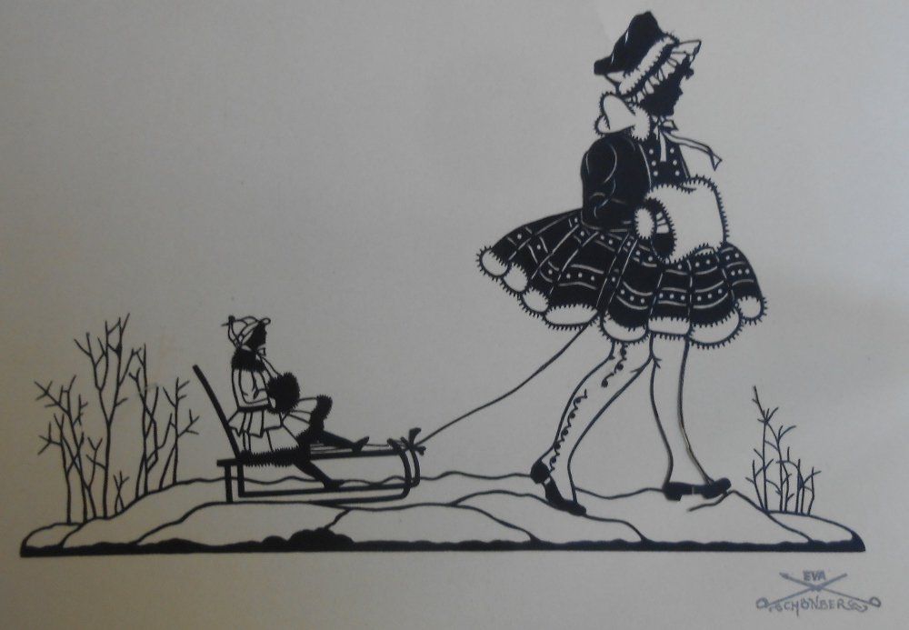 Arts picturaux & lithographies: Eva Schönberg. Scherenschnitt. – D'occasion à Basel par Domba 1
