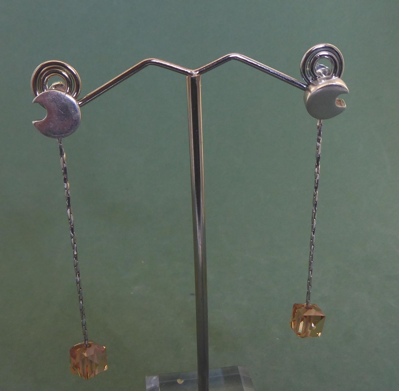 Orecchini pendenti & Orecchini a lobo: Ohr Ringe / Stecker 925 Silber mit synthetischen Steinen – Usato da Muri AG venduto da silvermouse007
