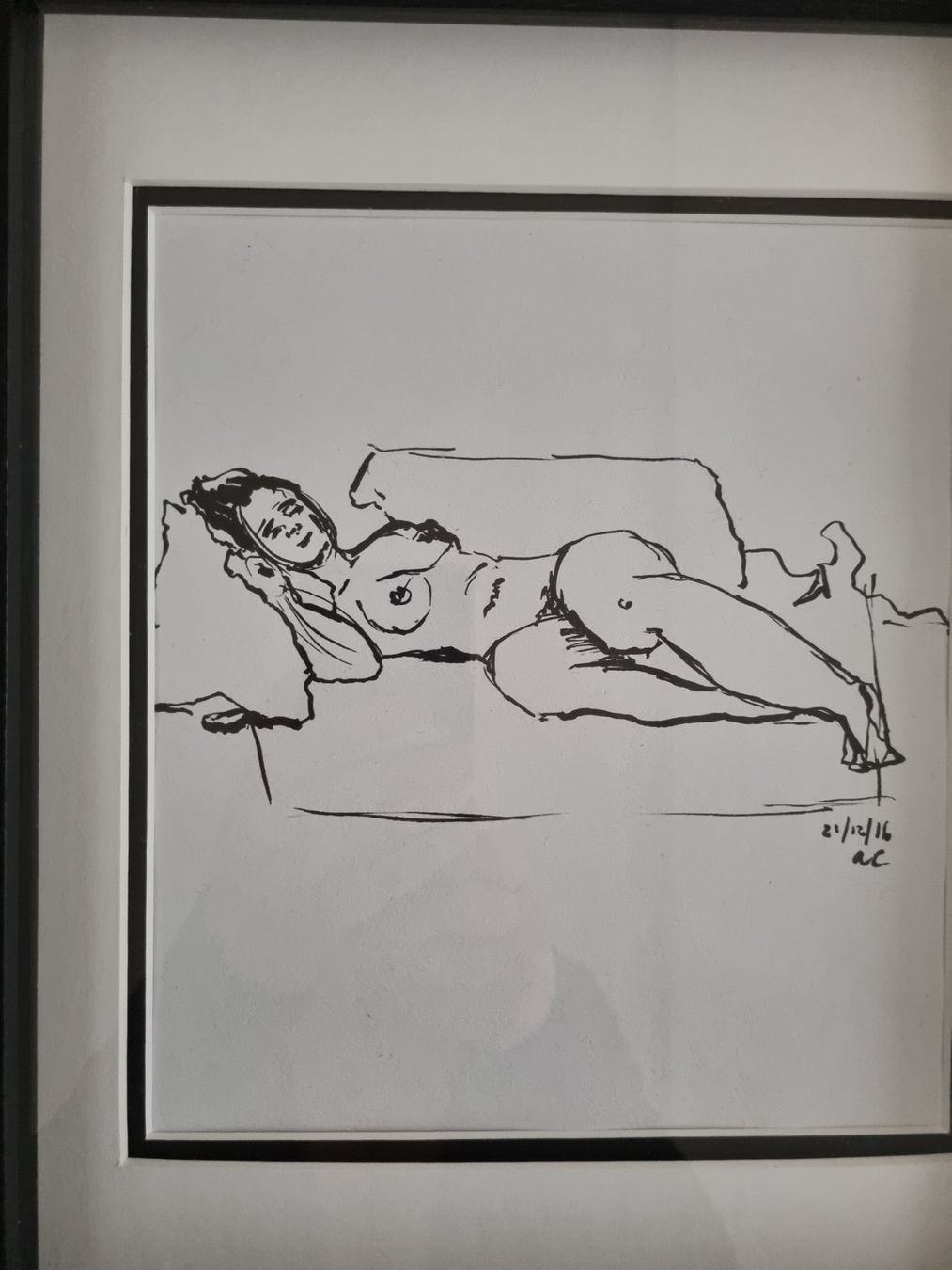 Gemälde: Beau petit nu moderne. Encre de chine. – Gebraucht aus Grand-Lancy von Evelyne010 4