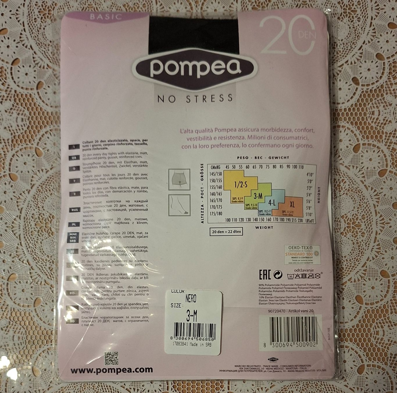 Collants: Pompea Basic Vani 20DEN Schwarz Gr.3/M Strumpfhose – Neuf avec emballage d'origine à Amriswil par Celini3 1