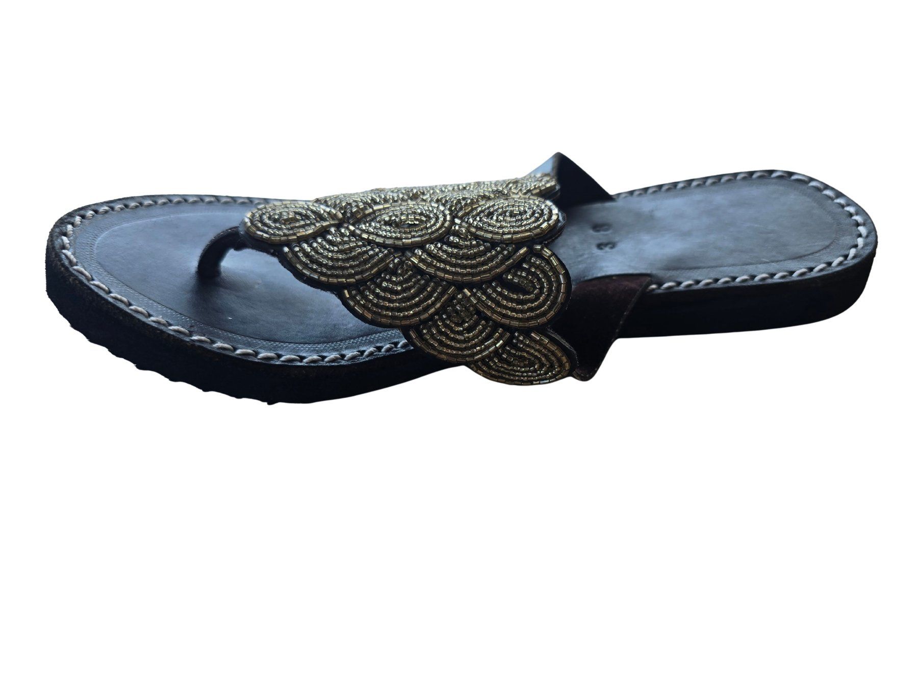 Scarpe da donna: Handgemachte Leder-Sandalen - Gold 38 – Nuovo e nell'imballaggio originale da Brione s. Minusio venduto da Littleninja 2