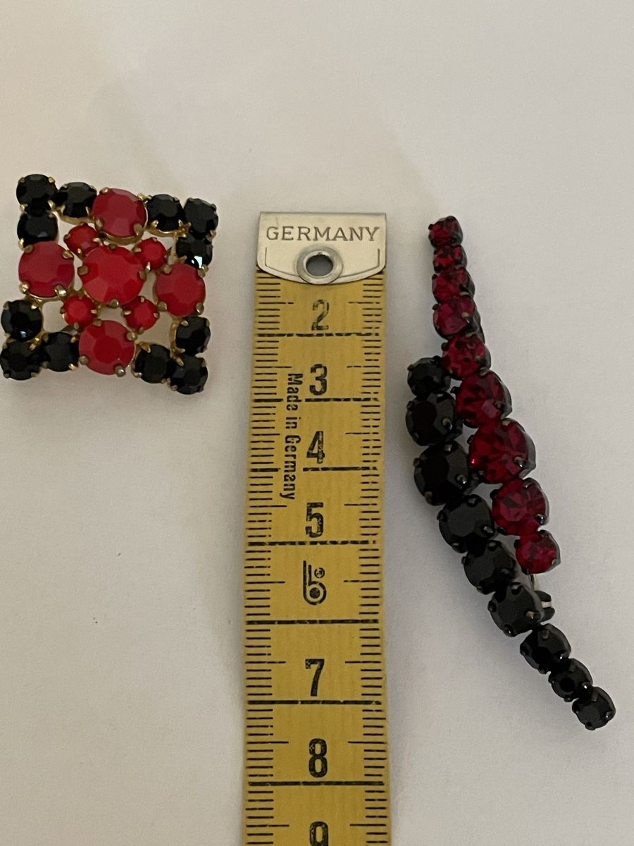 Spille & Fermagli: 2 Vintage Broschen, Strass Steine. – Usato da Winterthur venduto da tat_ky5h 3