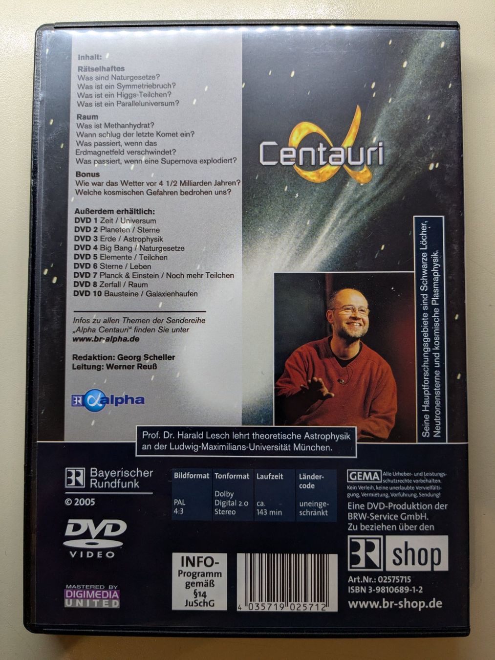 Tutti i DVDs: "Alpha Centauri 9" mit Prof. Dr. Harald Lesch [DVD] – Usato da Port venduto da gecotom 1
