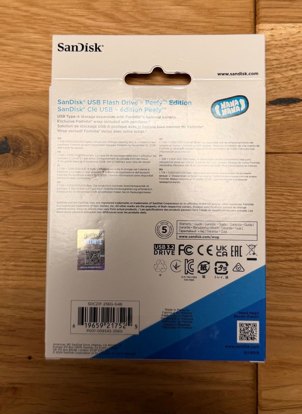 SANDISK Fortnite Peely USB 3.2 Gen1 256GB 130MBs (Neu und ...