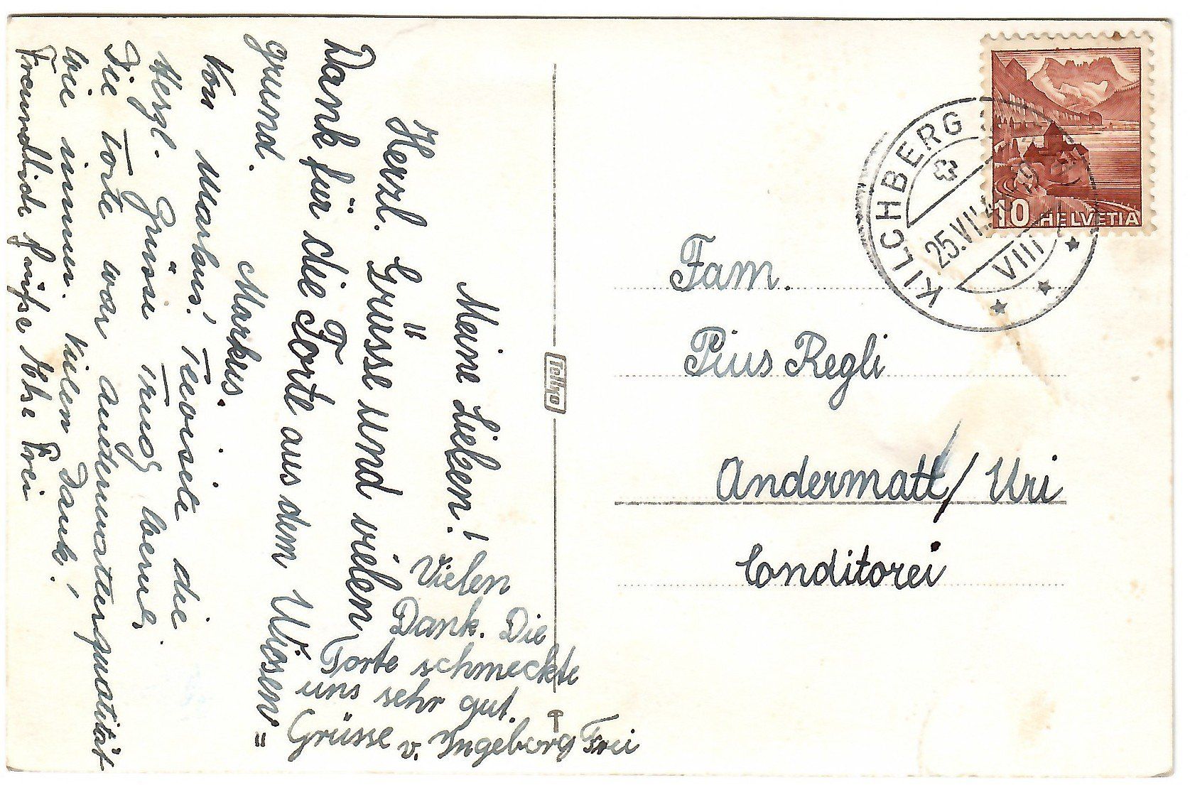 Cartes postales: Ansichtskarte Kilchberg,  Privathaus ? – D'occasion à Kerns par etma3 1
